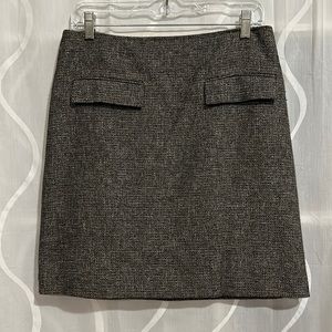 Ann Taylor Black Tweed Mini Skirt, Size 6